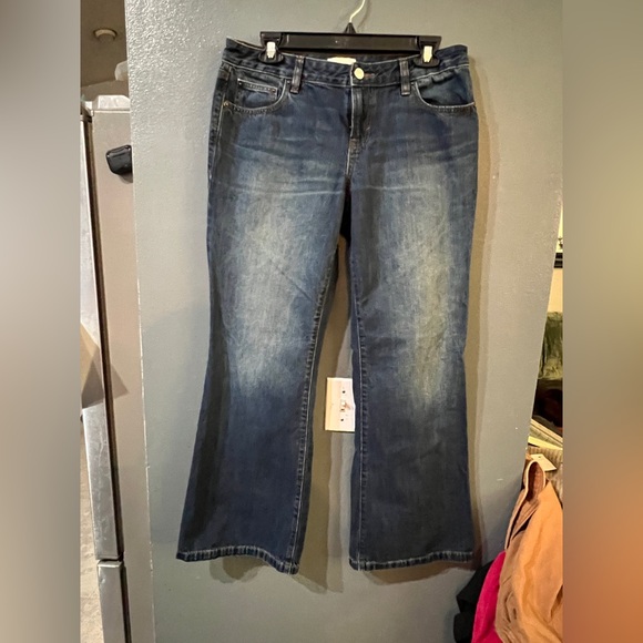 Pacsun Jade Low Rise Bootcut Jeans Button Pocket Dark Blue - Picture 2 of 6